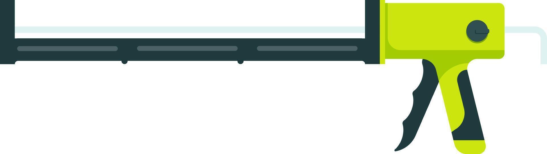 Professional caulking gun with ergonomic handle and long barrel for applying sealant, adhesive, or other viscous materials in construction and DIY projects vector