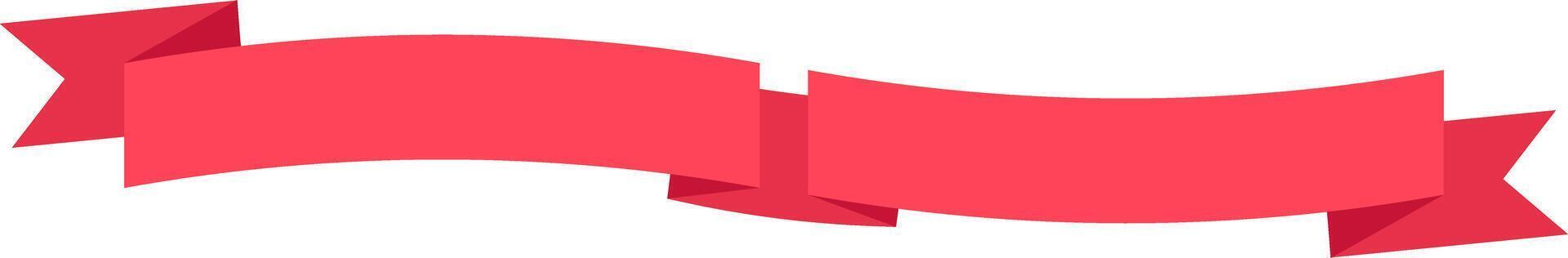 Red ribbon waving gracefully in the wind, adding an elegant touch of celebration and festivity, enhancing any design or project with vibrant color and dynamic movement vector
