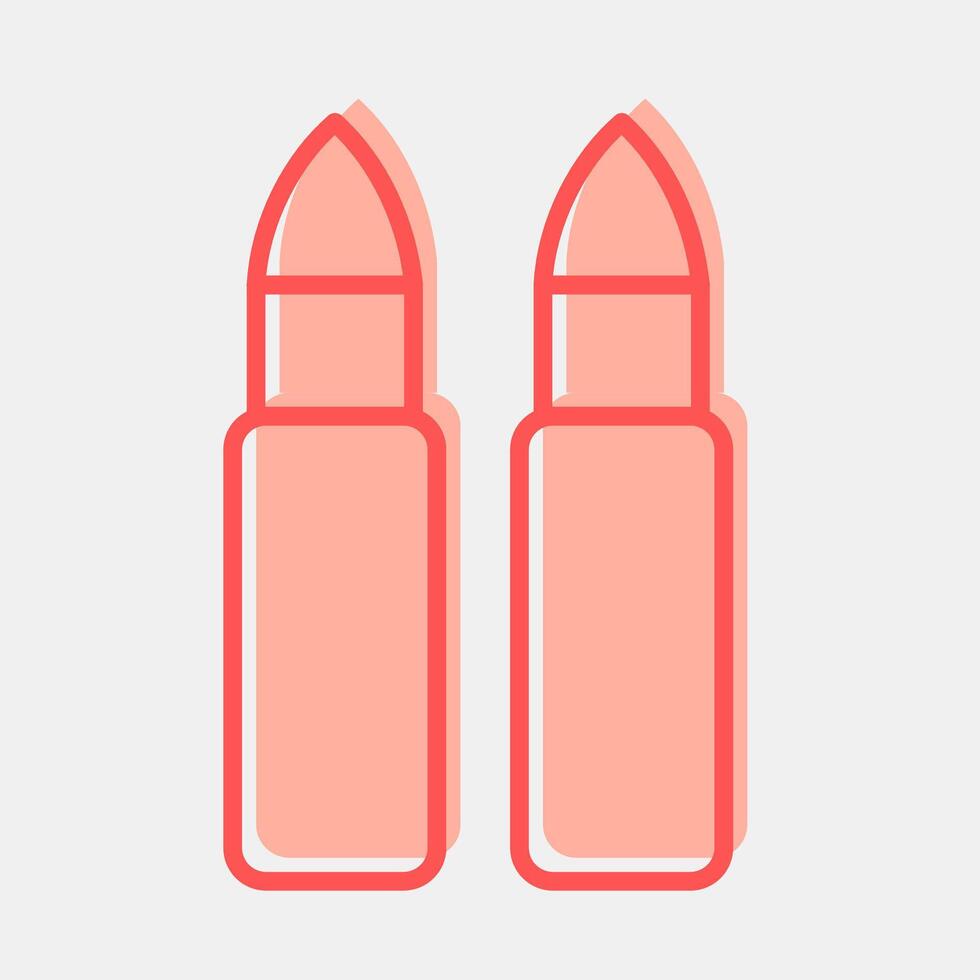 Icon bullet. Military and war elements. Icon in two tone style. vector