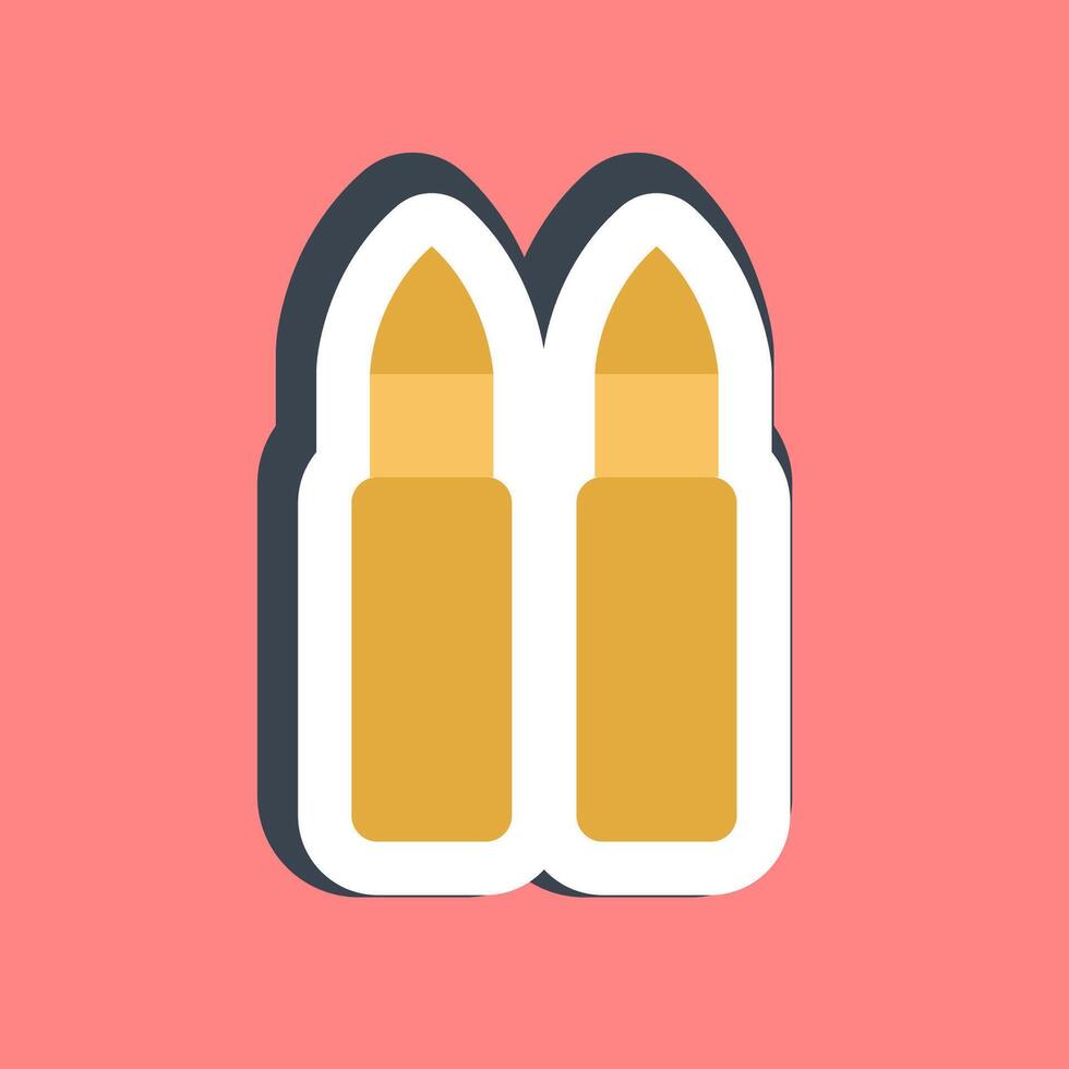 Sticker bullet. Military and war elements. vector