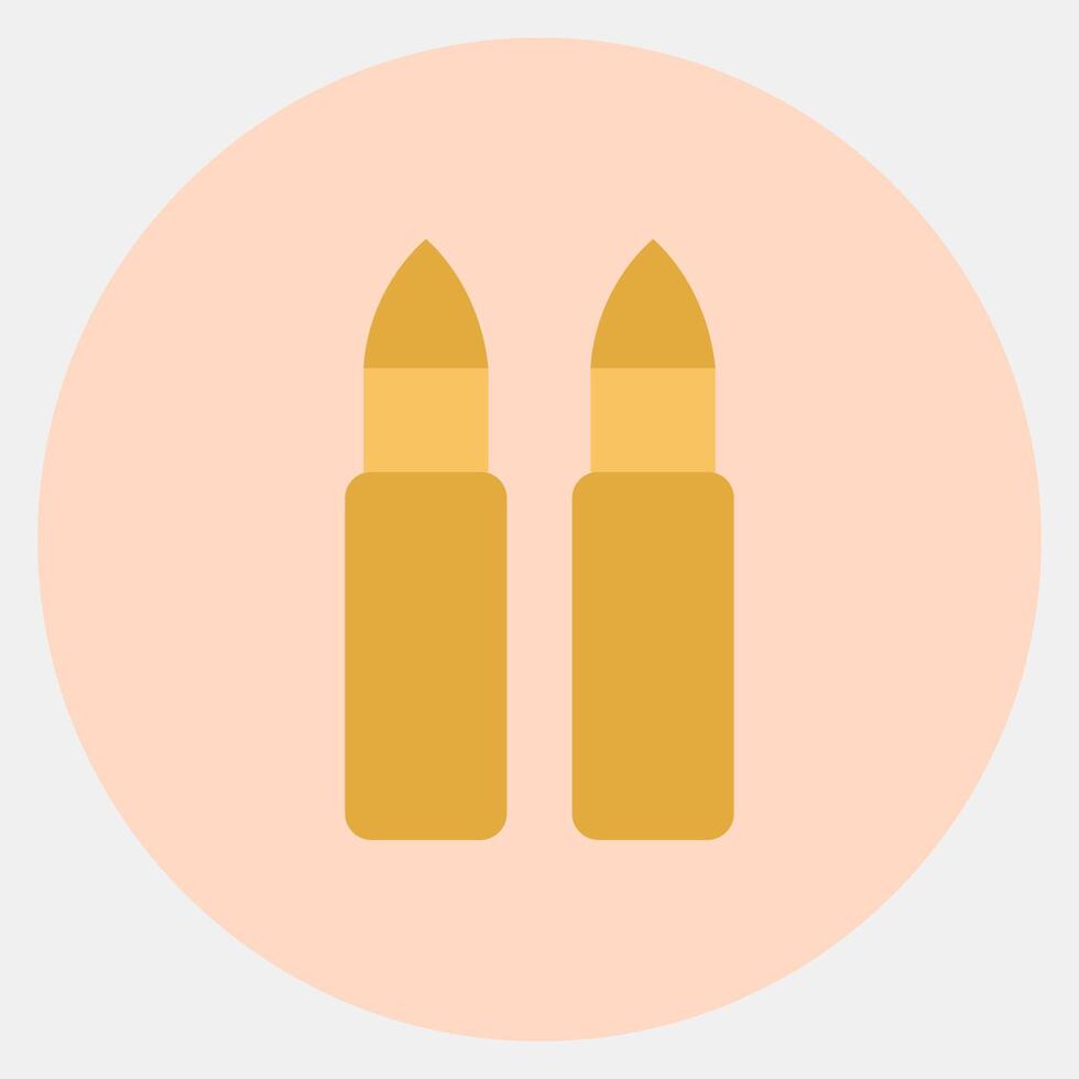Icon bullet. Military and war elements. Icon in color mate style. vector