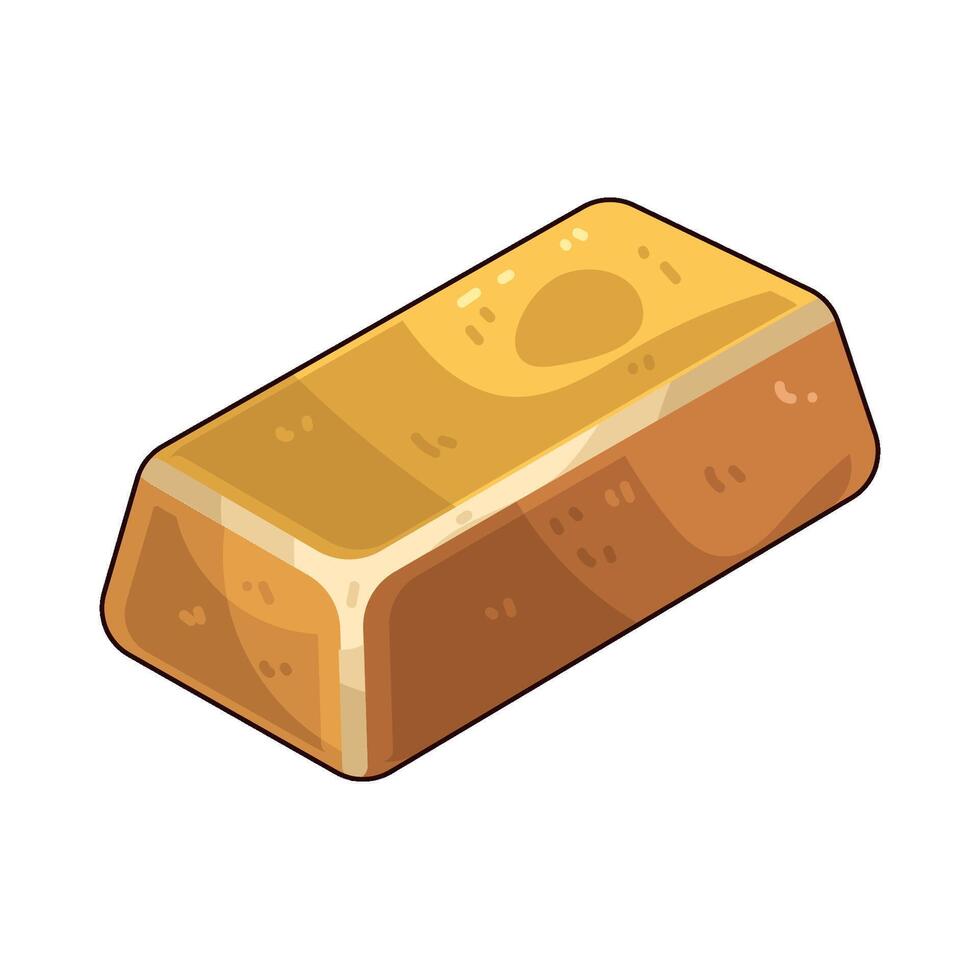 illustration of an gold bar vector