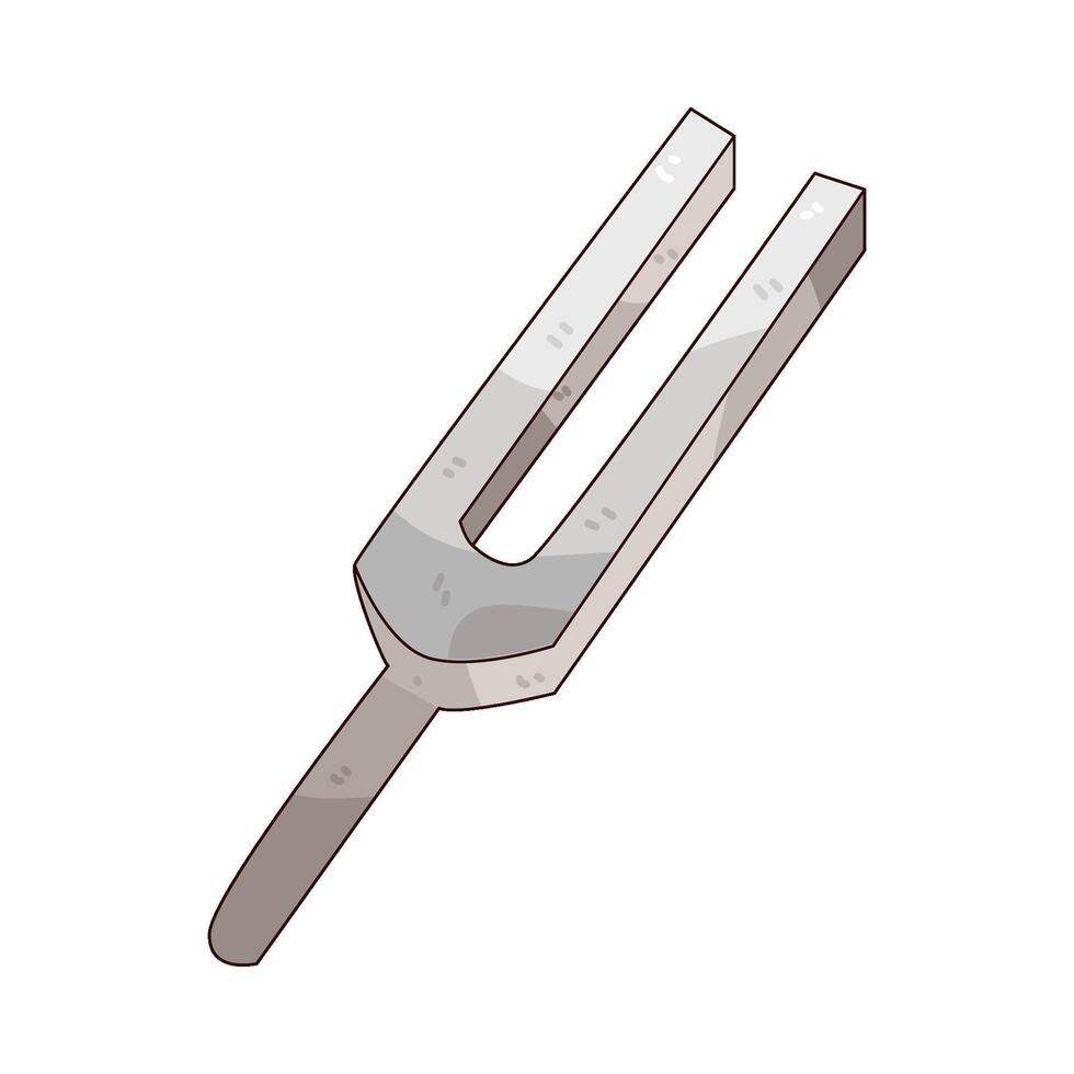 Metal tuning fork vector