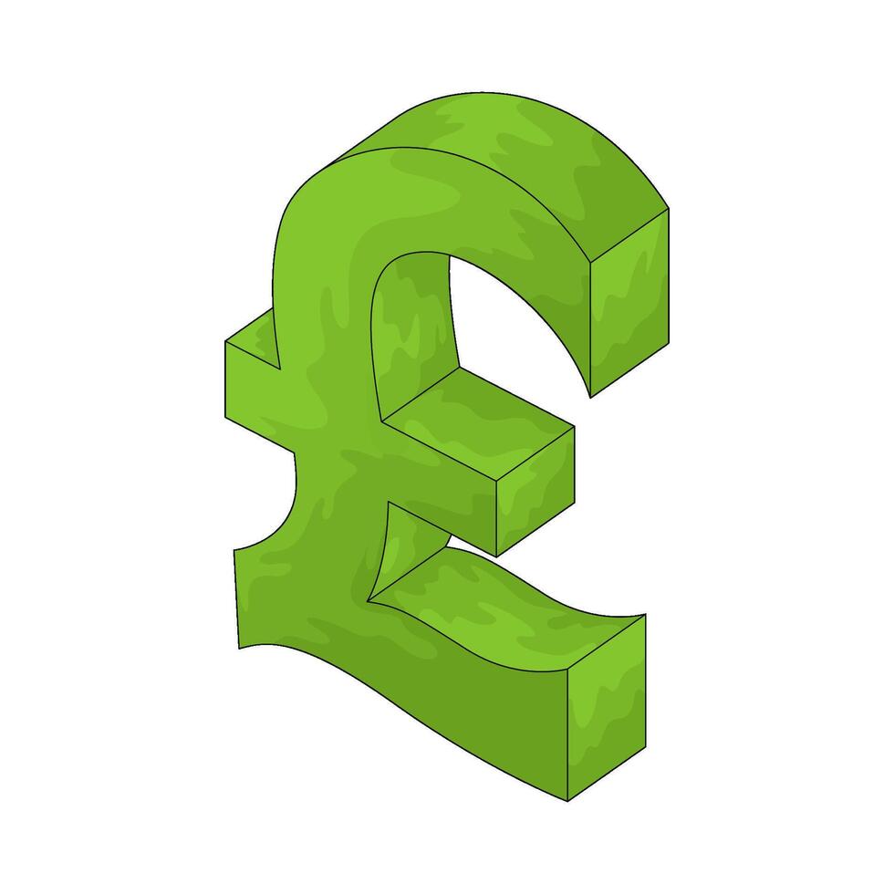 Green Pound Symbol vector