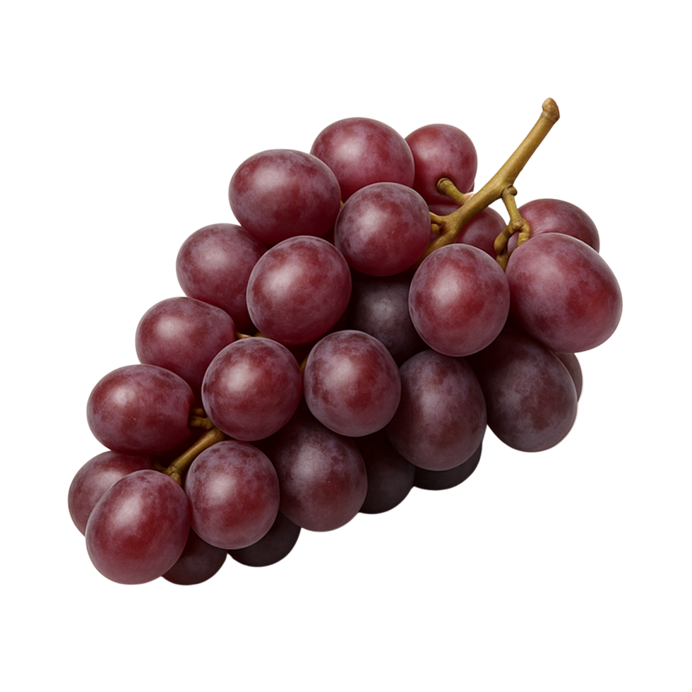 Fresh red grape cluster isolated on transparent background png