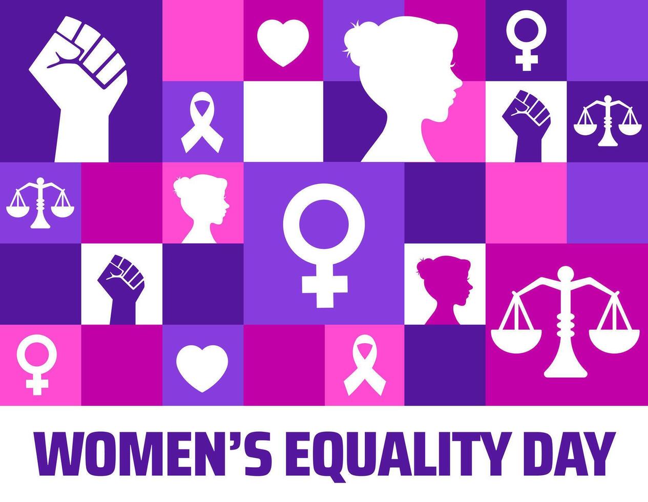 women equality day background, banner or poster design template. observed every year in August. Holiday concept. Use to any Template, card, poster vector