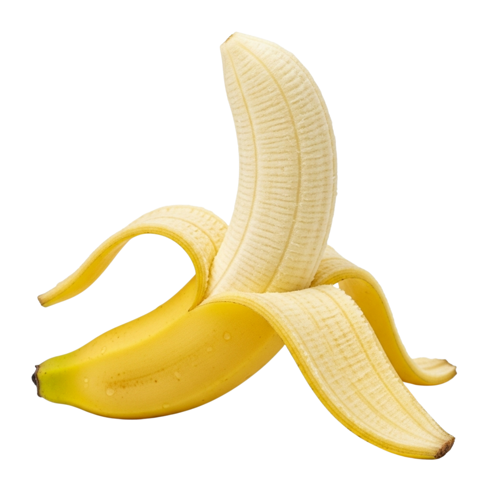 Ripe yellow banana isolated on transparent background png
