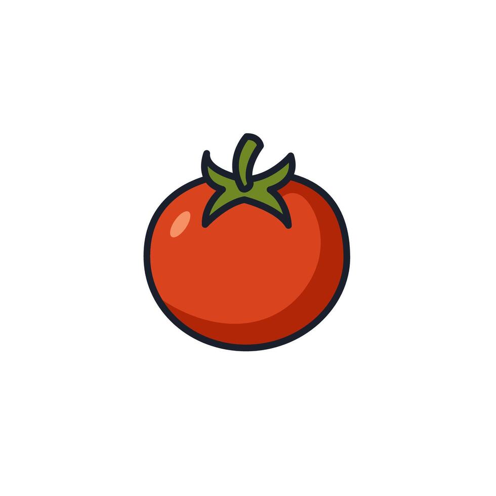 Tomato Icon. Fresh Red Vegetable Symbol for Healthy Branding, Sauces, and Organic Designs vector