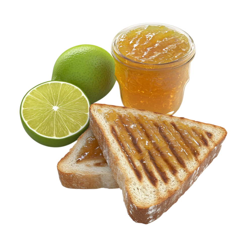 toast with jam and lime png
