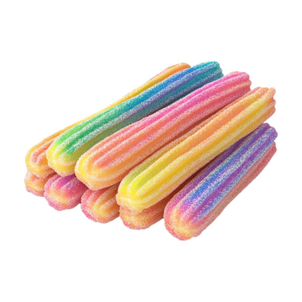 a pile of colorful candy sticks on a transparent background png