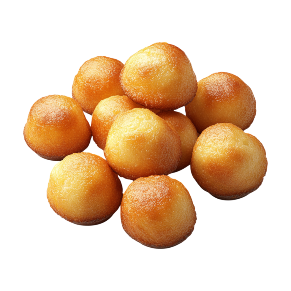 a pile of small donuts on a transparent background png