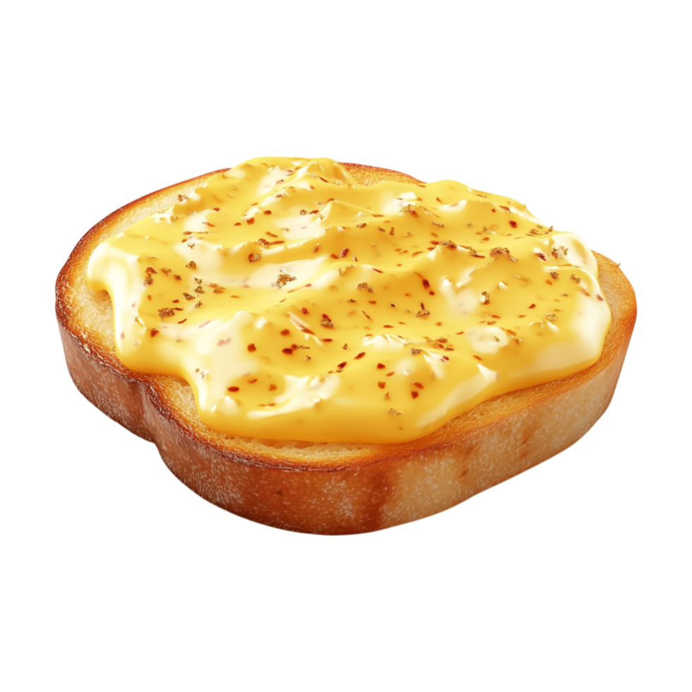 piece of toast with cheese on it png