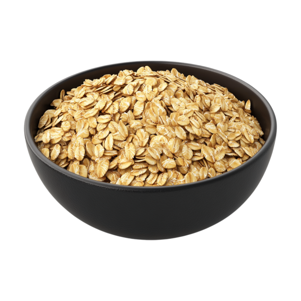a bowl of oats on a transparent background png