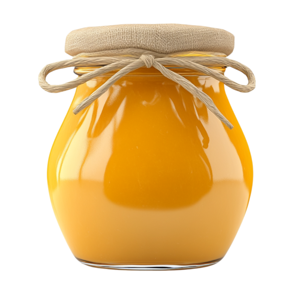 jar of orange jam on a transparent background png