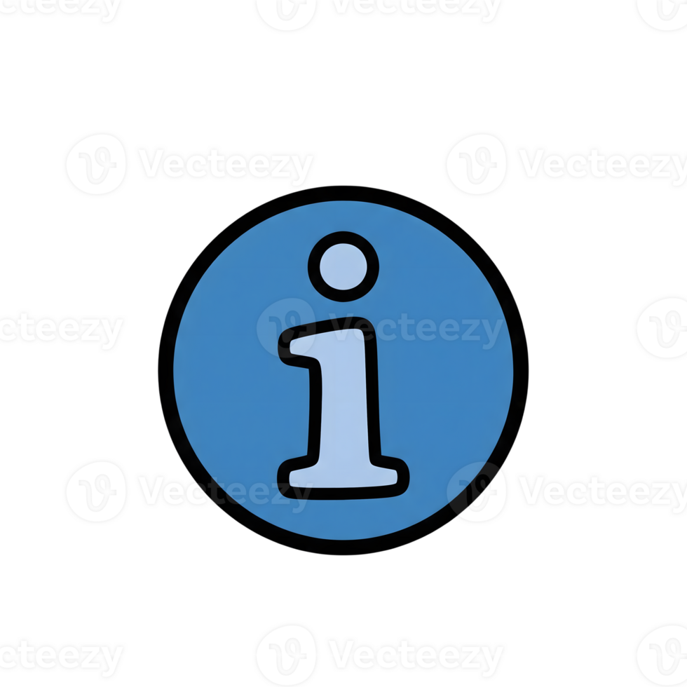 Blue Circle Information Icon Light Blue Letter I isolated on a transparent background png