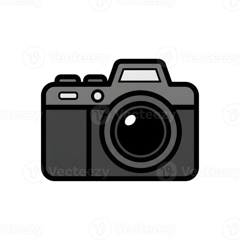 Dark Gray Camera Icon Illustration Digital Photography Equipment Gadget isolated on a transparent background png