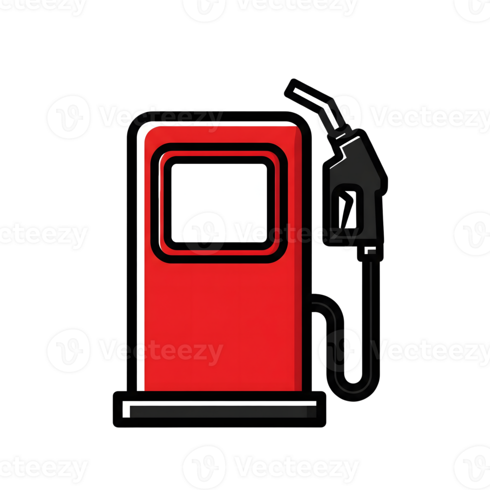 Red Gas Pump Station Icon Fuel Dispenser isolated on a transparent background fuel pump png