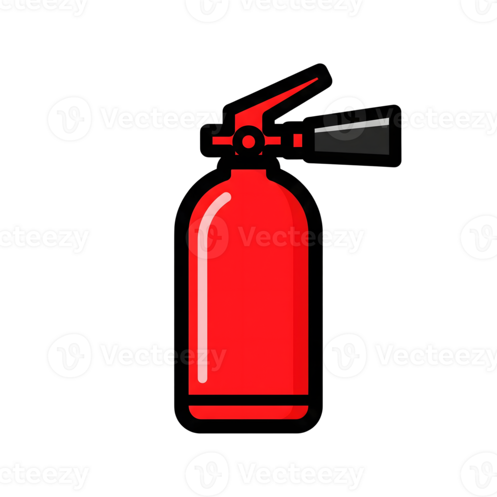 Red Fire Extinguisher Icon Safety Equipment Symbol isolated on a transparent background png