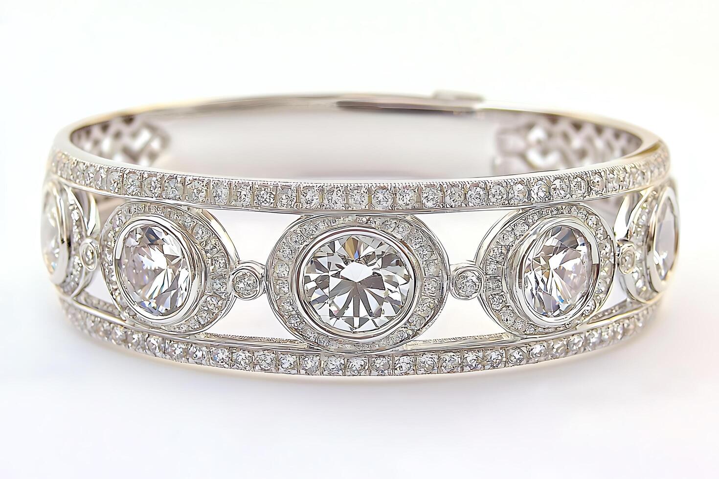 Elegant Diamond Bracelet Sparkling Stones and Exquisite Craftsmanship. photo