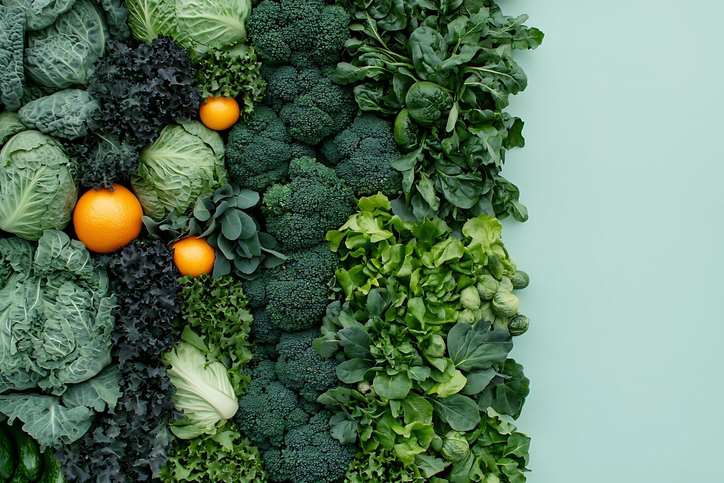 Vibrant Green Vegetables and Citrus Fruits Arranged in a Decorative Pattern. A healthy food image perfect for culinary, health, and lifestyle projects. photo