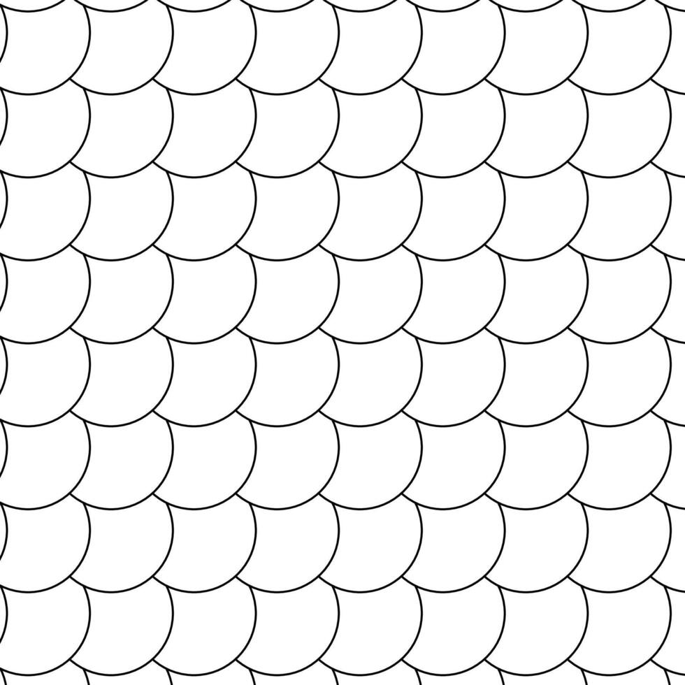 abstract simple black mermaid scale seamless pattern. graphic line illustration. design for fashion graphics, textile prints, fabrics, wallpapers. vector