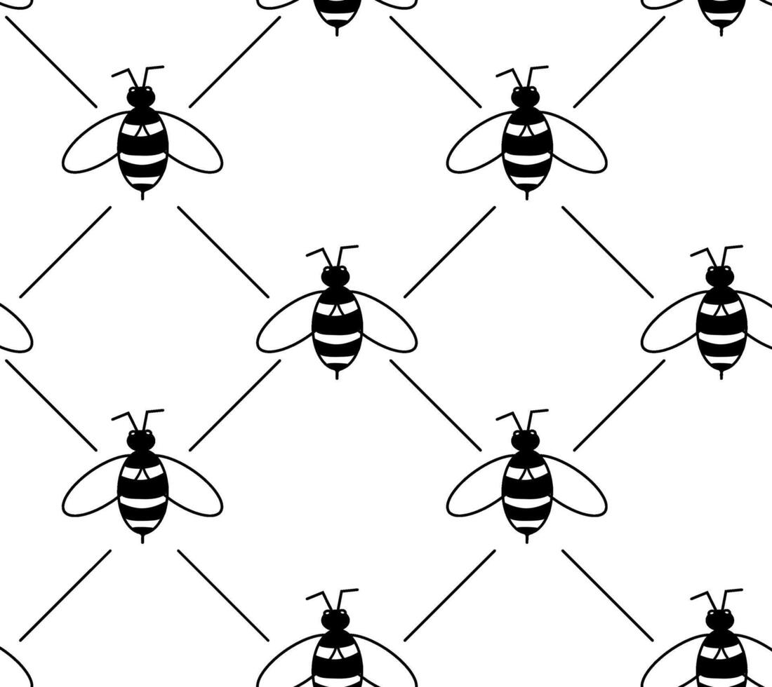Abstract Geometric Bee Striped seamless pattern. graphic line illustration. background for banners, print for fabric, labels, t-shirt printing. for package, holiday design, fabric and textile. vector