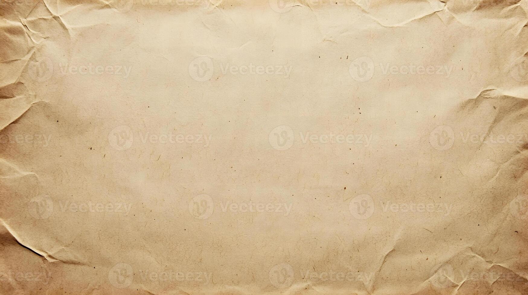 Aged parchment sheet displays a crinkled surface, offering a rustic and vintage look photo