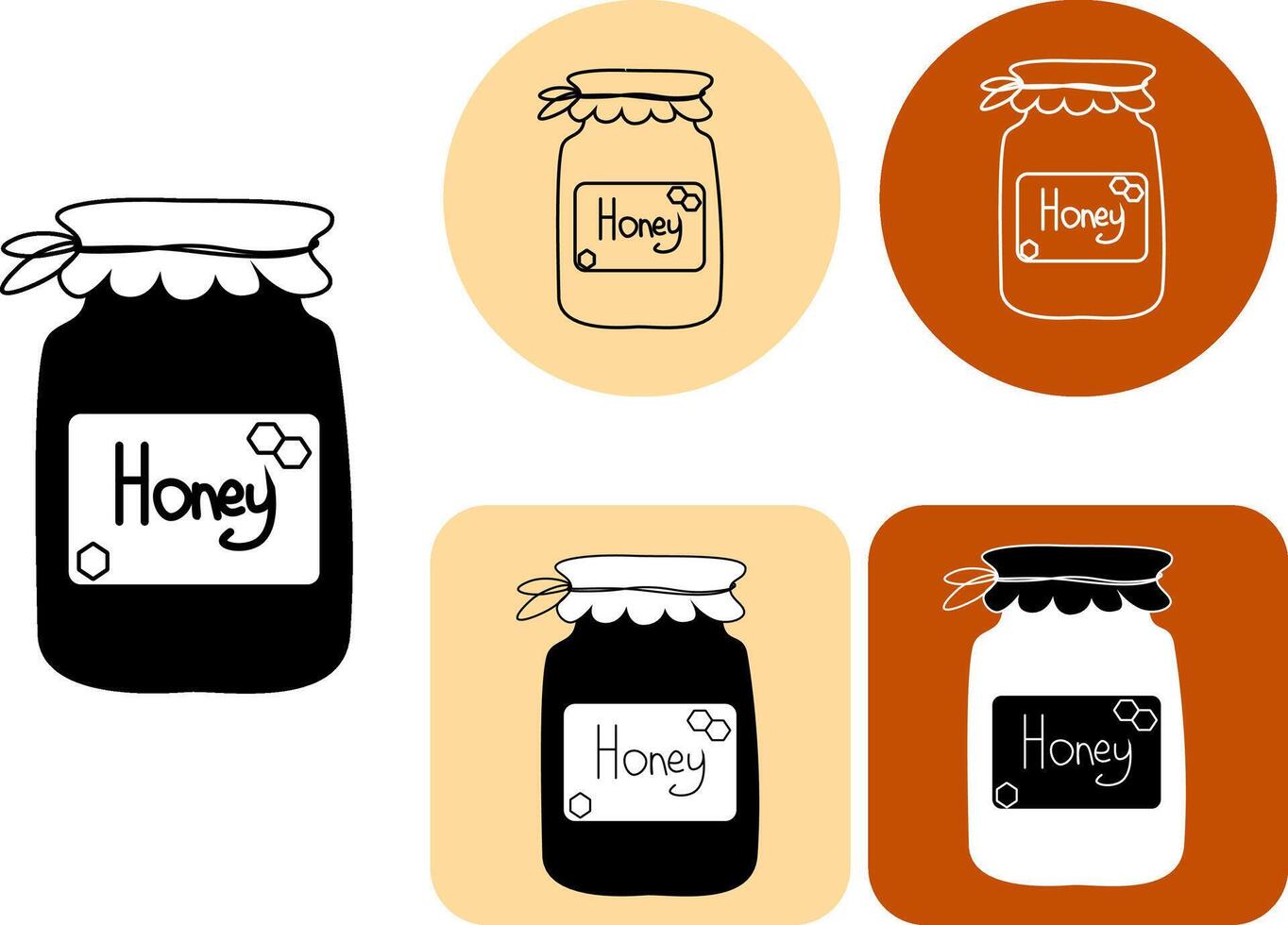 Glass jar honey icon, logo logotype. graphic line illustration. Banner, poster, wrapping paper, sticker, print, modern textile design. For logo, web, package, sticker. vector