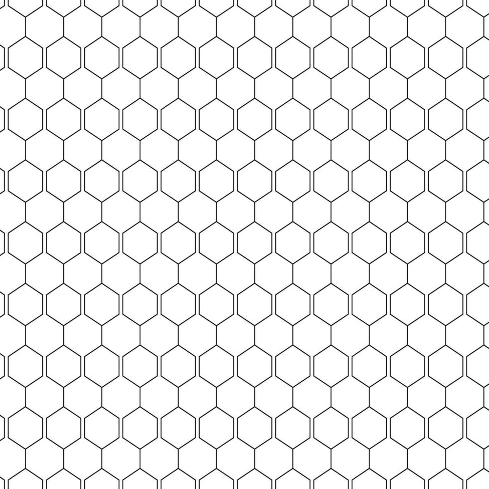 Honeycomb seamless pattern. graphic line illustration. abstract line drawing. Seamless texture of honeycomb, hexagons abstract background for design wallpaper, packaging, covering, fabric vector