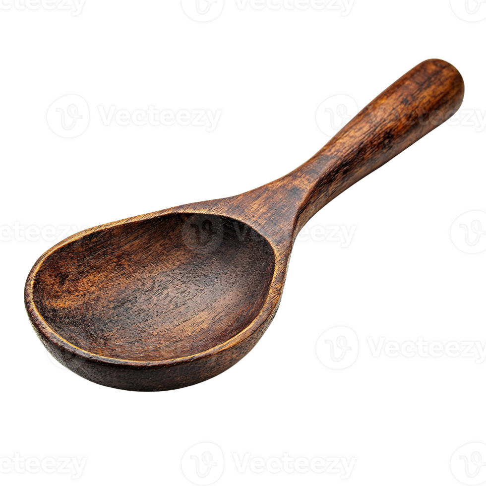 Natural Wooden Ladle Isolated on Transparent Background png