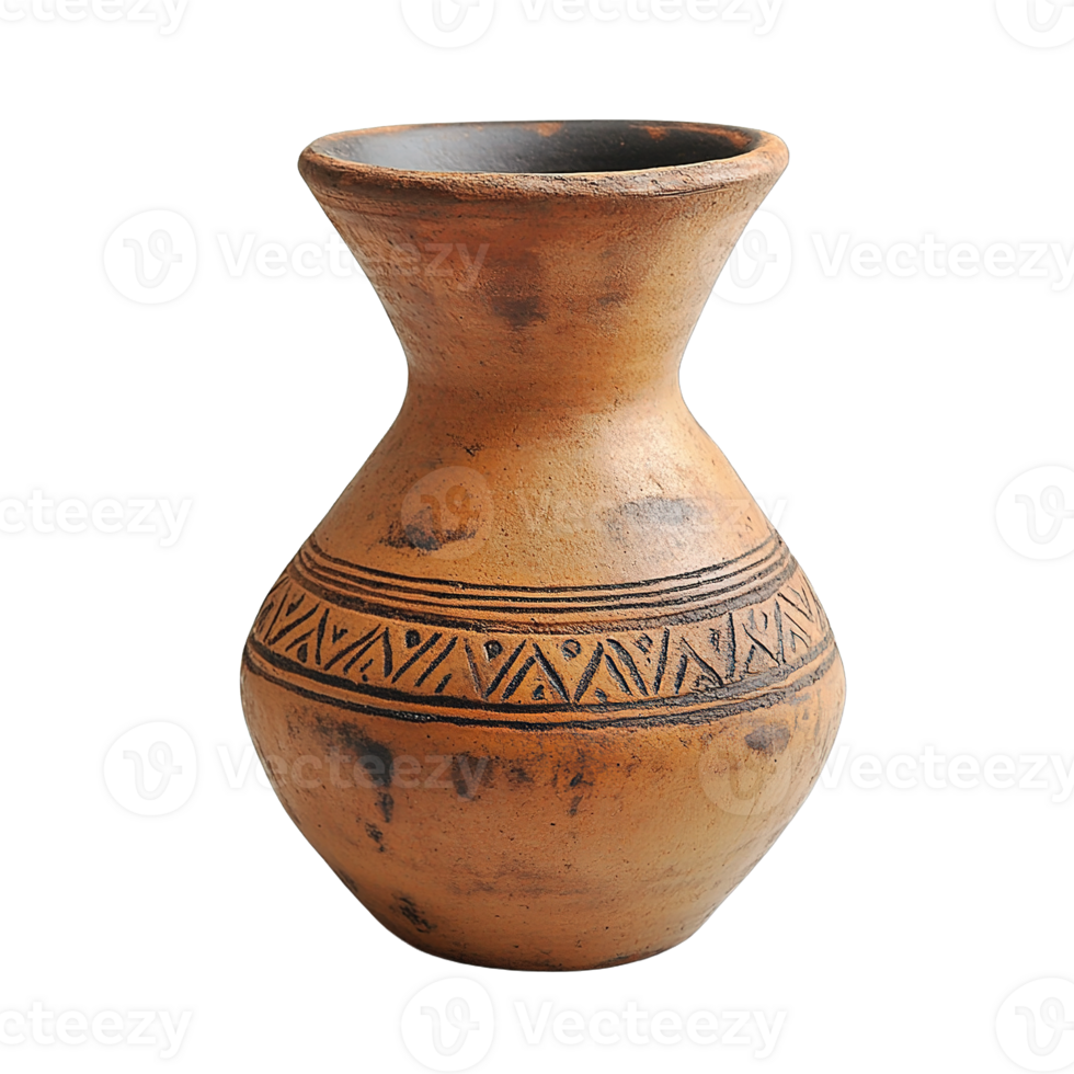 Handcrafted Terracotta Jebena Pots Isolated on Transparent Background png