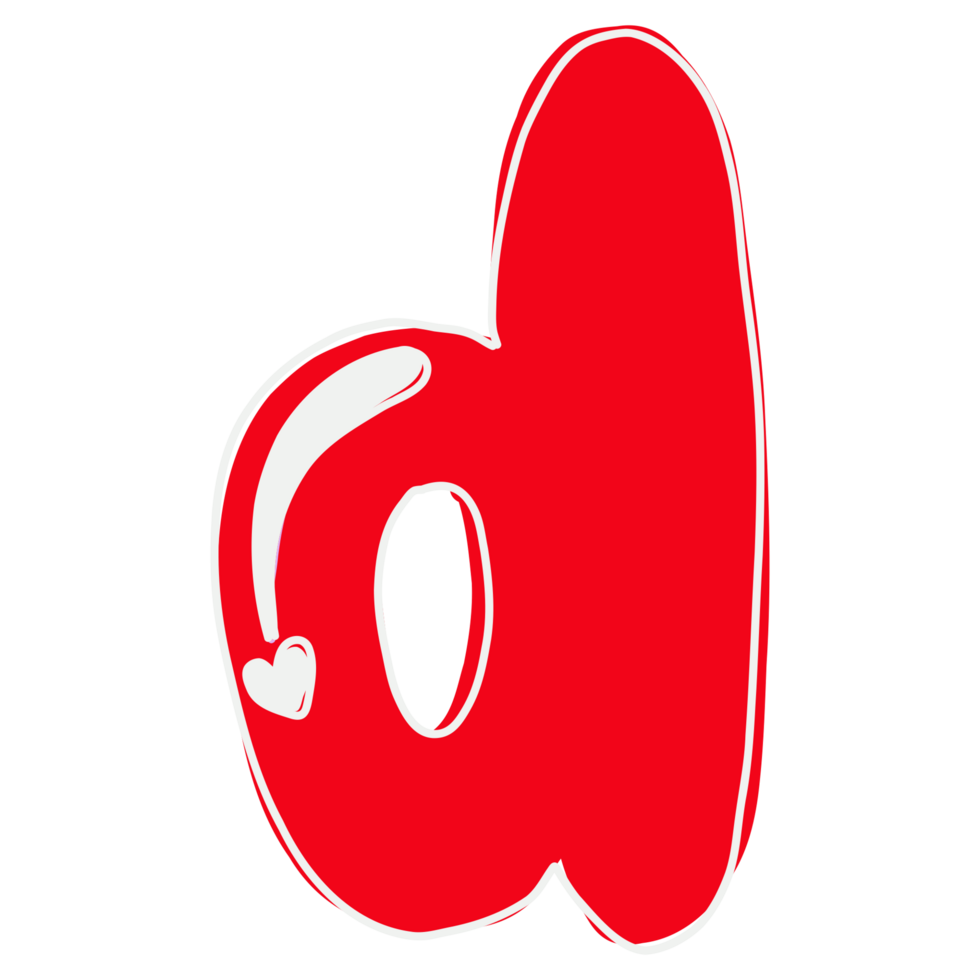 Letter b with love png