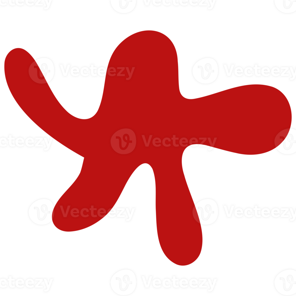 a red and white splotch on a transparent background png