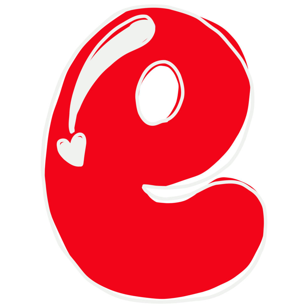 Alphabet red love png