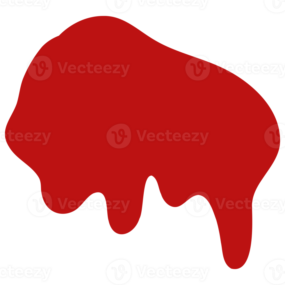 blood dripping from a red bull on a transparent background png