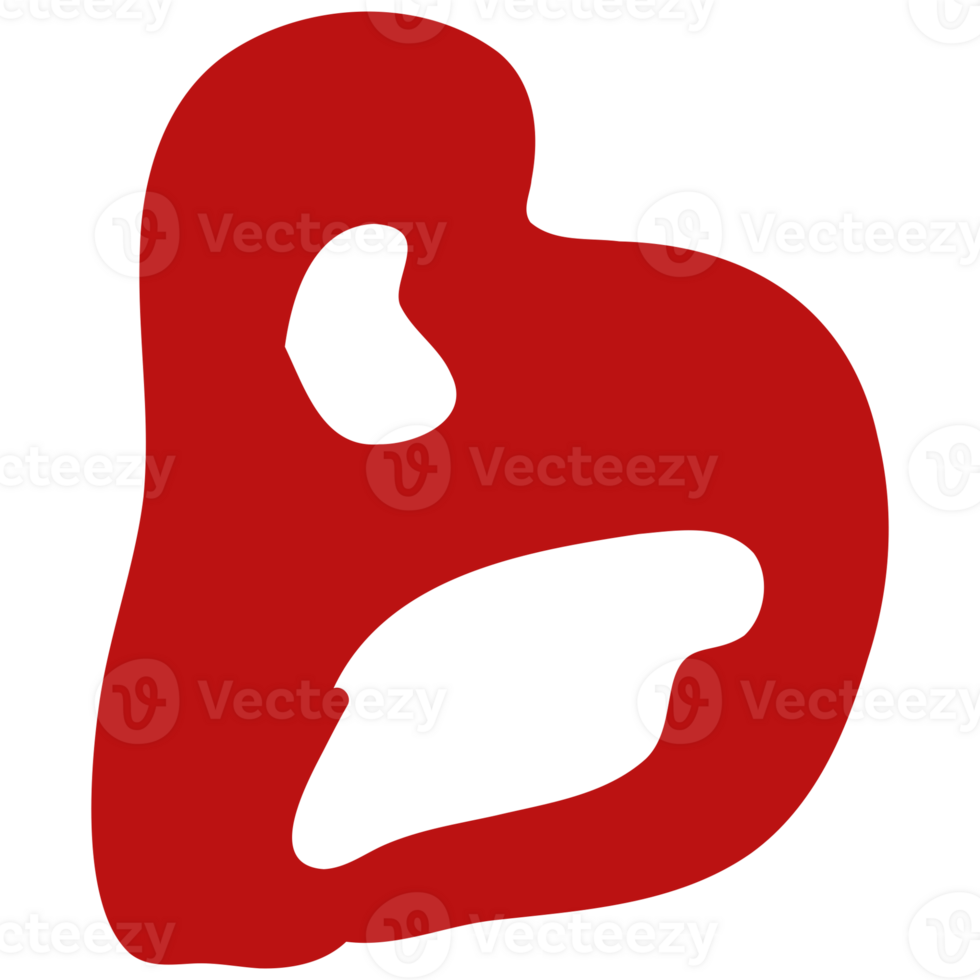 a red letter b with a white outline png