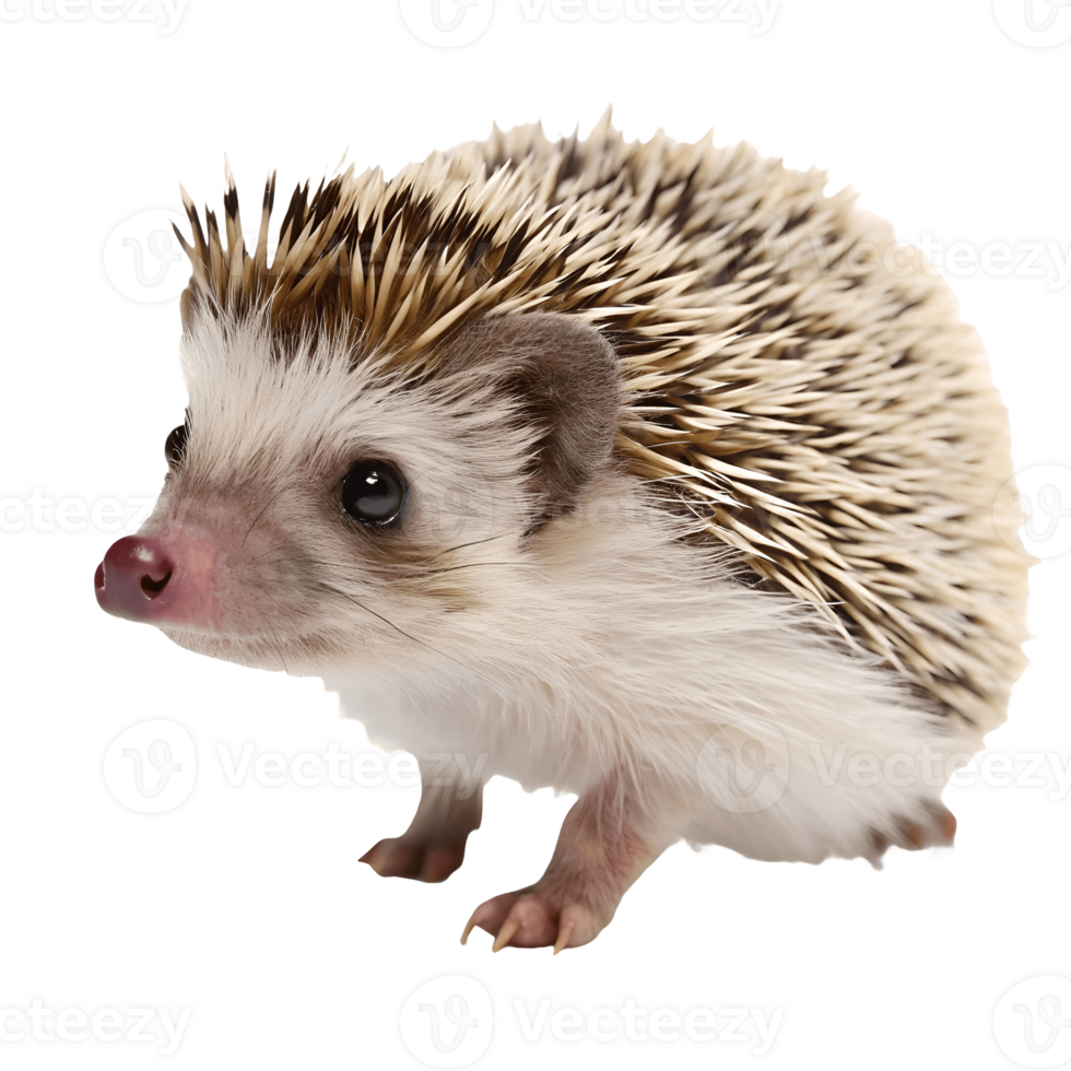 Adorable Hedgehog Portrait Close Up of a Cute African Pygmy Hedgehog Transparent Background png