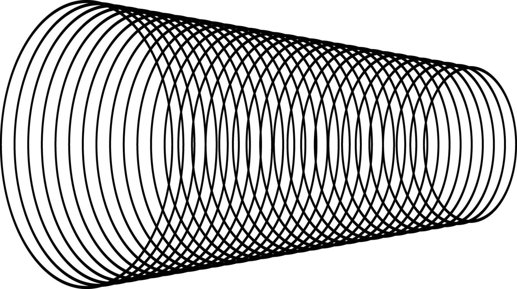 Abstract geometric pattern of concentric ellipses forming a tunnel or cone shape vector