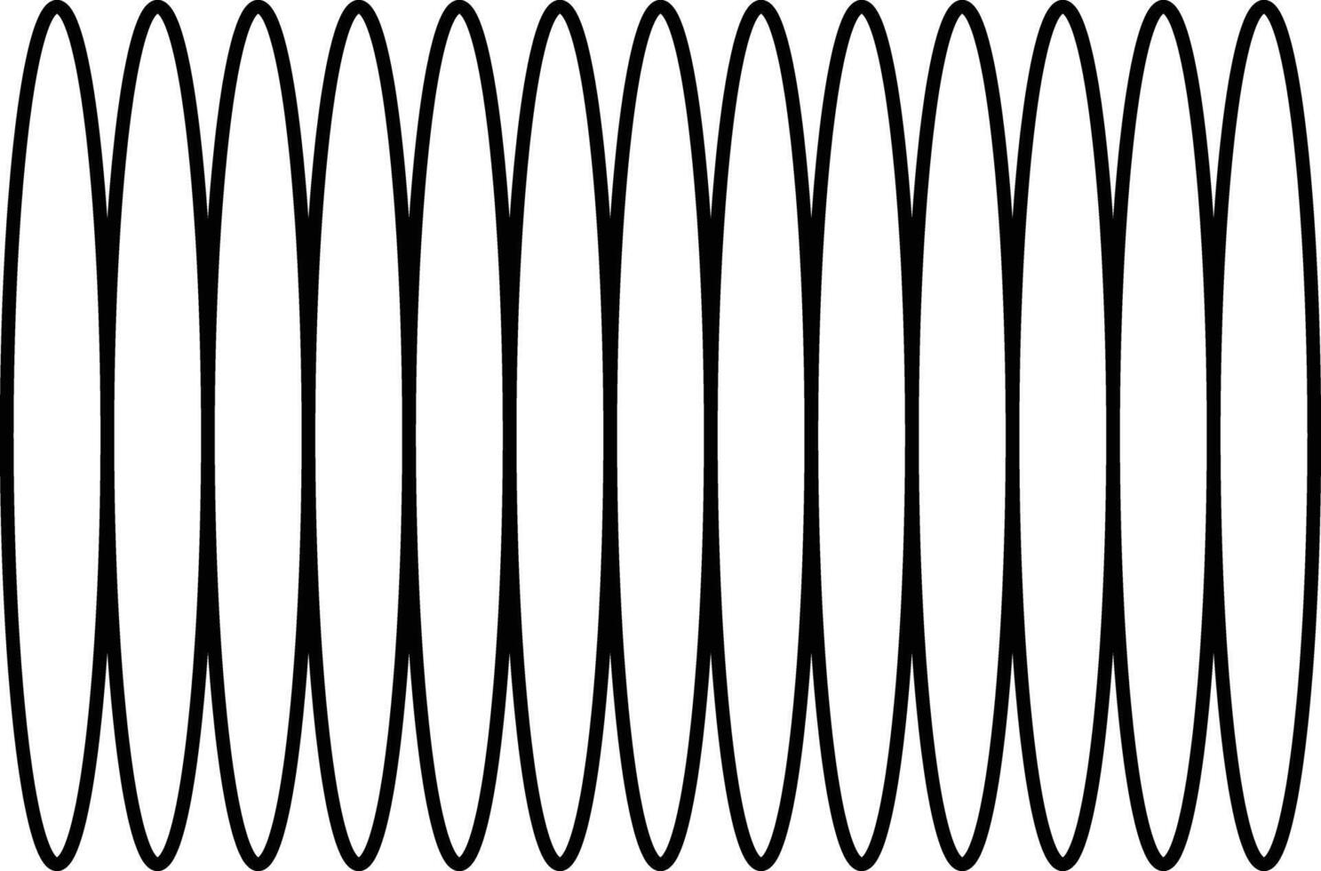 Abstract black and white pattern of interconnected ellipses forming a repeating wave vector