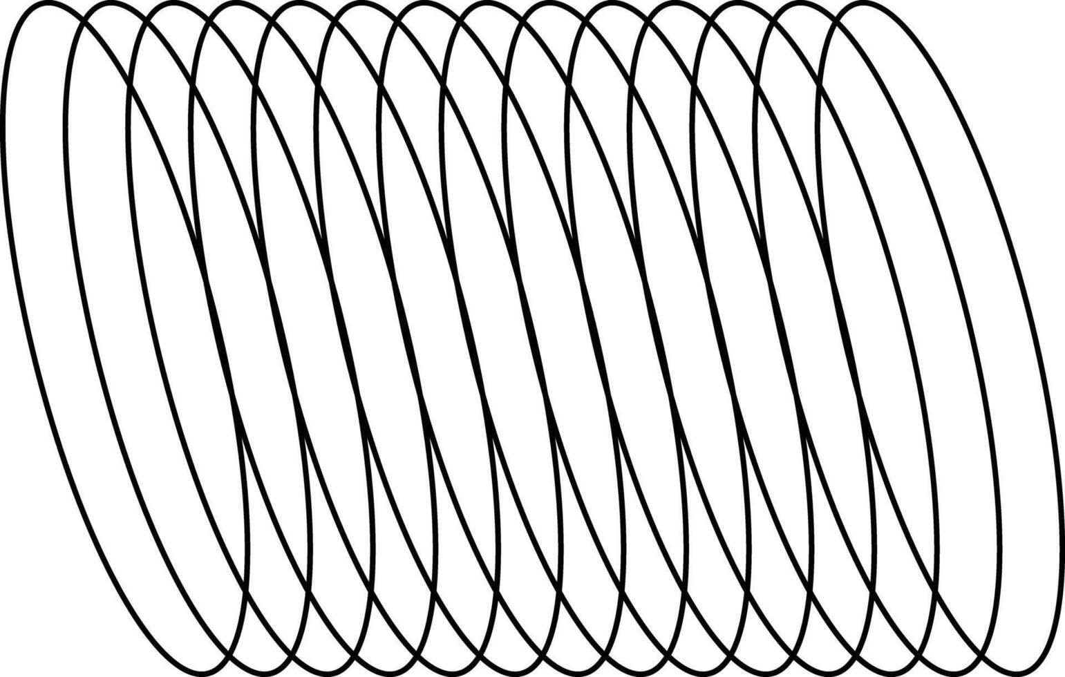Interlocking ellipses forming a repeating diagonal pattern on white background vector
