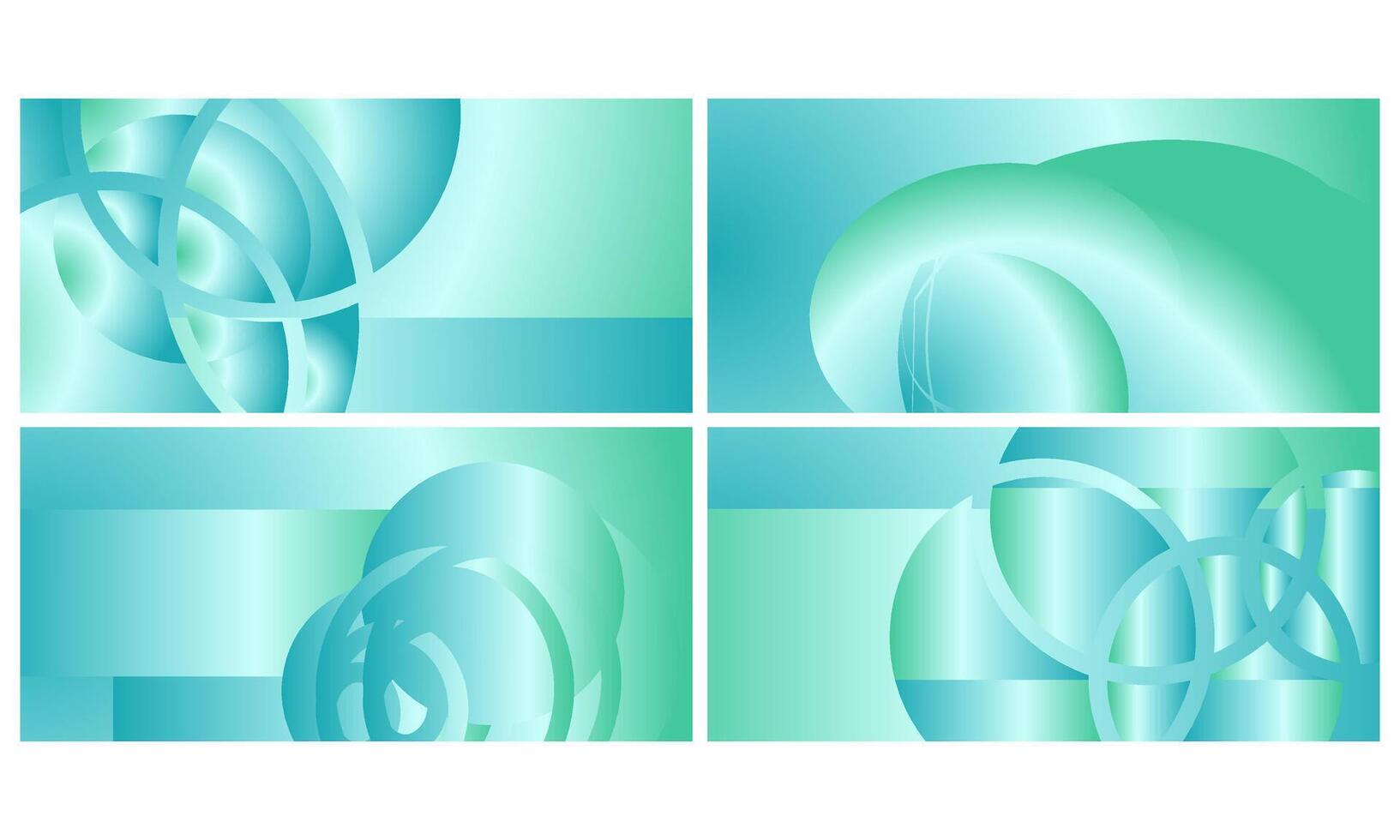 Set of four abstract backgrounds with space vector