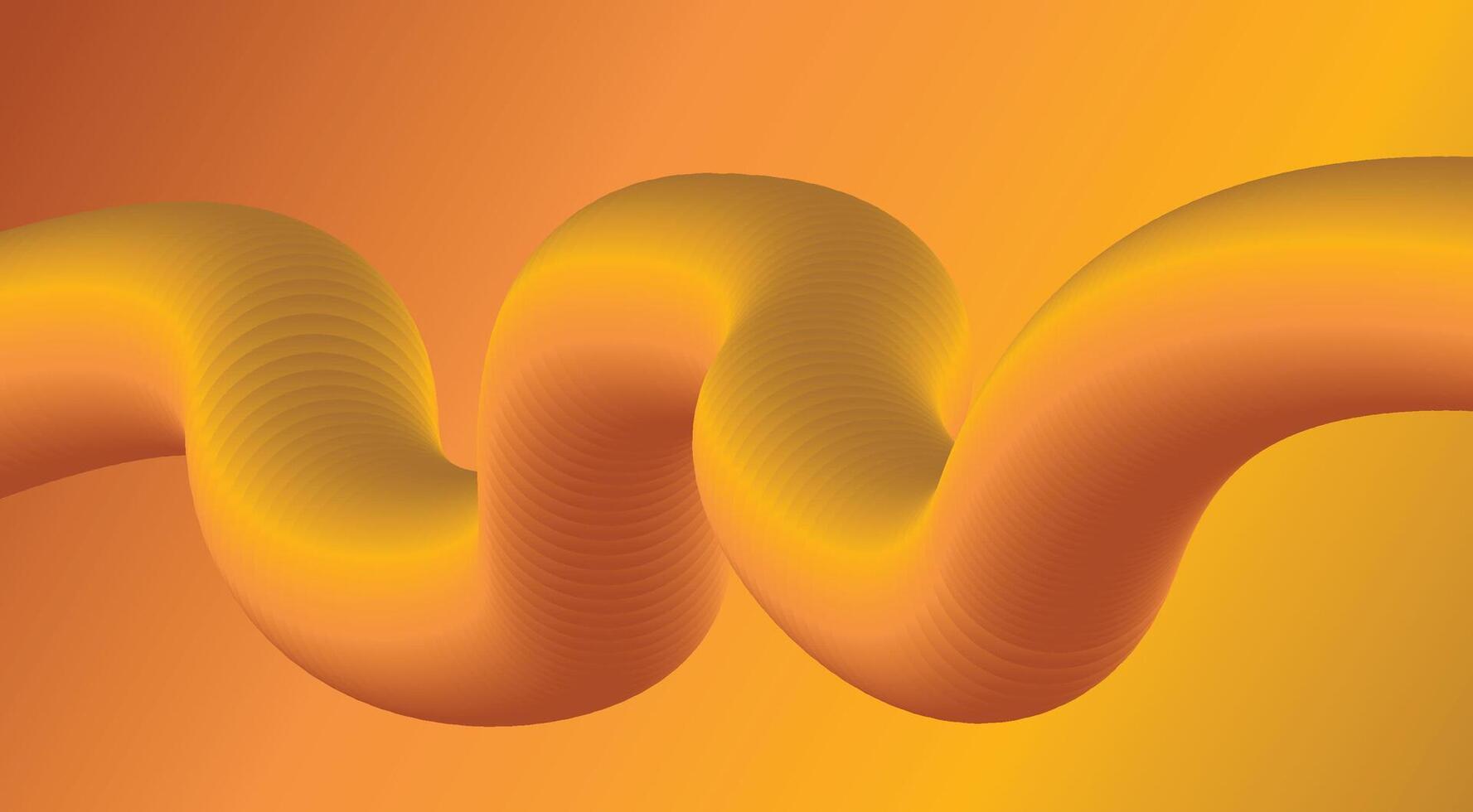 Blend Flowing 3D Abstract Background Orange Color Gradient Design Illustration vector
