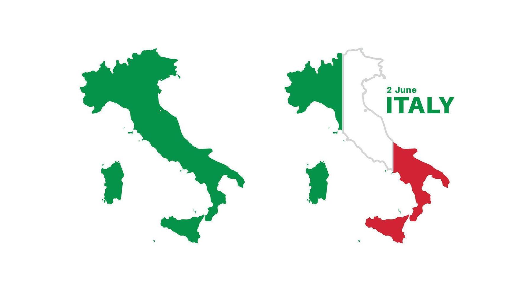 Set of isolated italy maps. italy flag overlaid with flag proportions. Maps and traveling around the world vector