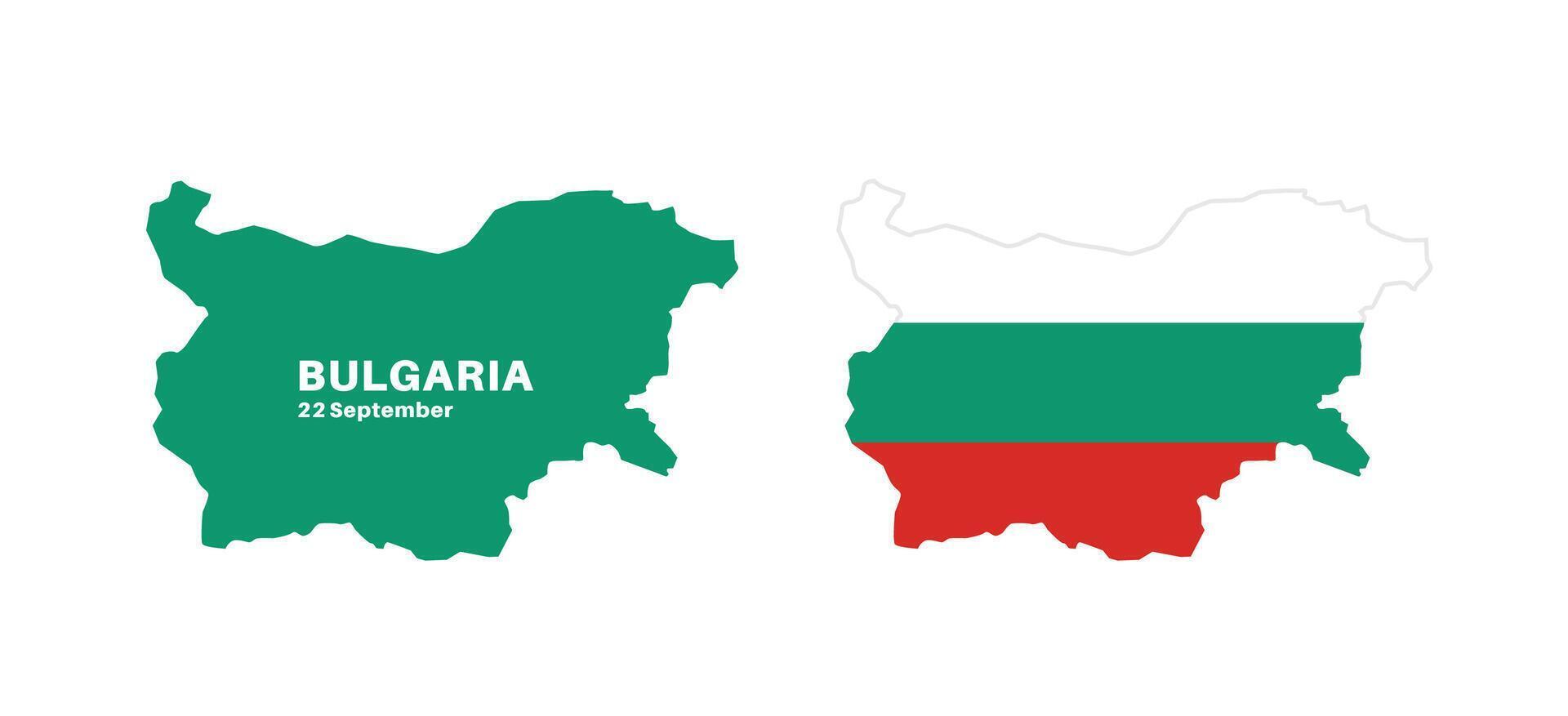 Set of isolated bulgaria maps. bulgaria flag overlaid with flag proportions. Maps and traveling around the world vector