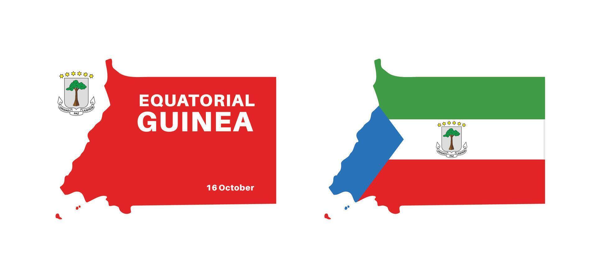 Set of isolated equatorial guinea maps. equatorial guinea flag overlaid with flag proportions. Maps and traveling around the world vector