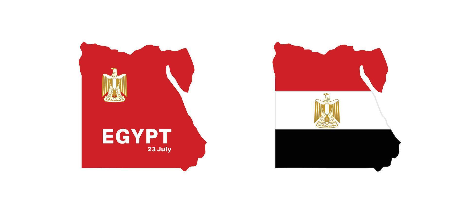 Set of isolated egypt maps. egypt flag overlaid with flag proportions. Maps and traveling around the world vector