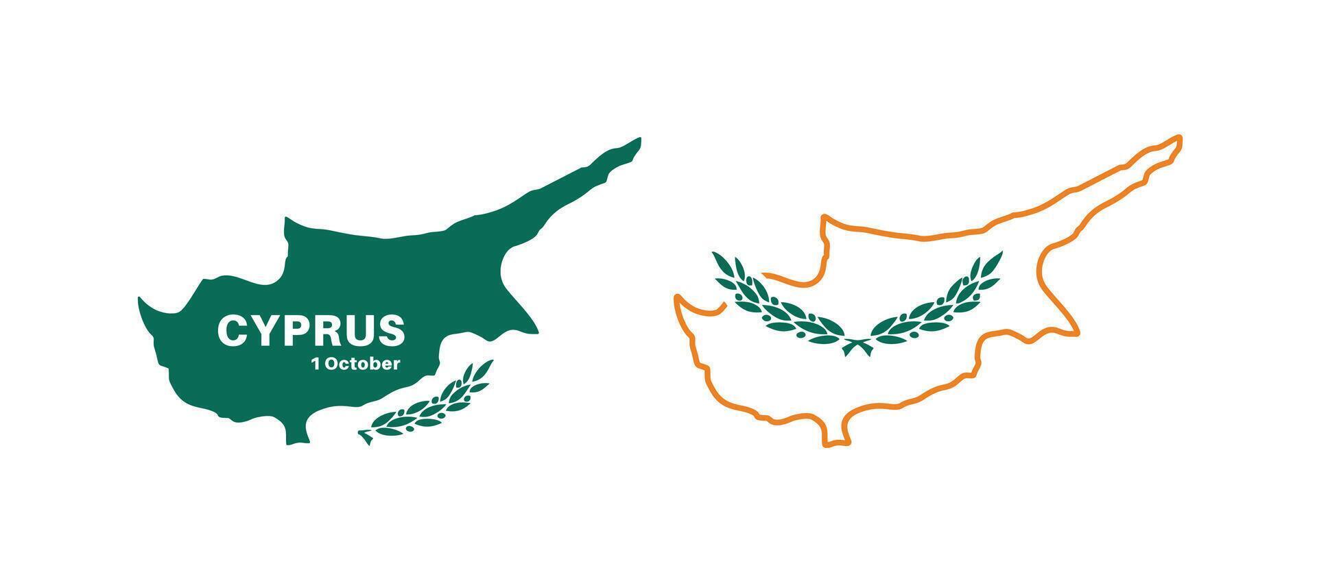 Set of isolated cyprus maps. cyprus flag overlaid with flag proportions. Maps and traveling around the world vector