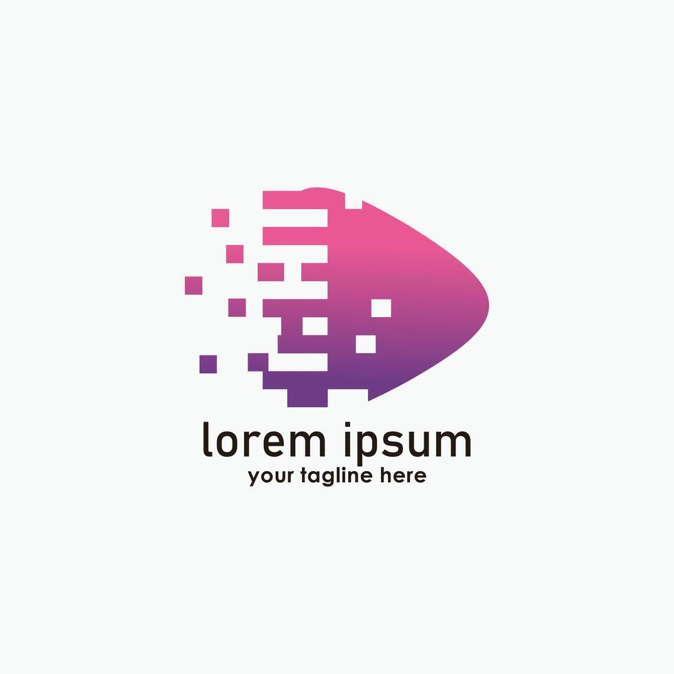 digital movie logo design template, art and tech icon design, business logos vector