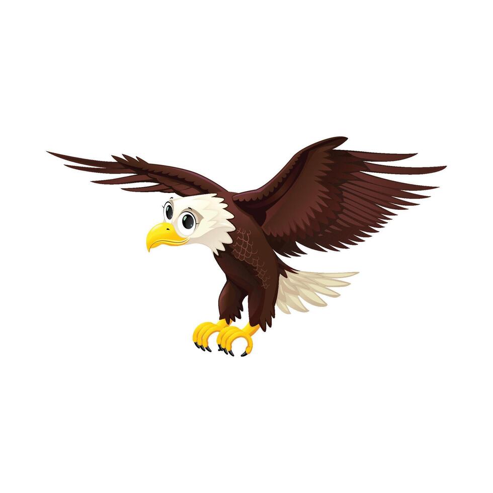 Regal Bald Eagle Soaring. vector