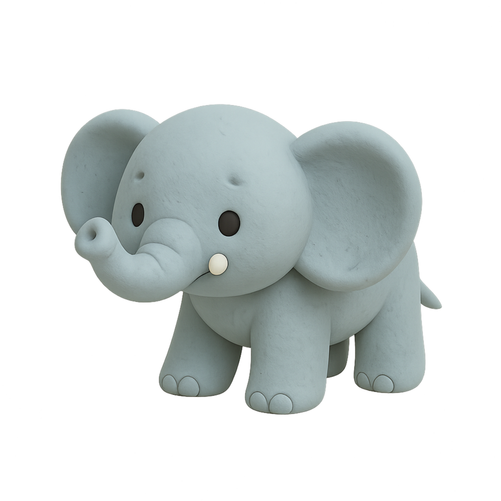 an elephant toy on a transparent background png